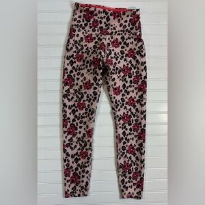 Wildfox Sweat Leopard Print Floral High Waisted Leggings Athletic Womens Small